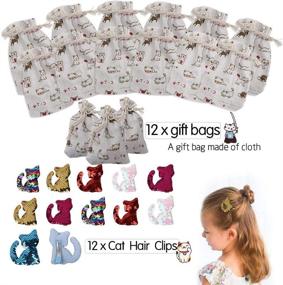 img 3 attached to 84-Piece Meow Cat Party Favors Set - Cat Necklaces, Bracelets, Keychains, Hair Clips, Tattoos, Brooch, Gift Bags - Ideal for Kids Girls Goodie Bags, Birthday Party Supplies