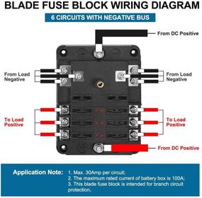img 1 attached to Блок предохранителей Extractme обновленный 6-позиционный: винтовая рукоятка, светодиодный индикатор, непромокаемая крышка - идеально подходит для автомобилей 12V/24V, RV, морских судов, яхт
