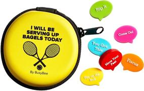 img 4 attached to 🎾 Tennis Vibration Dampener Set - Funny Zipper Gift Pack of 6. Premium Shock Absorber for Improved Racket and String Performance