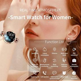 img 1 attached to 🏋️ Ultimate Women's Smart Bracelet: Blood Pressure & Heart Rate Monitor Dress Watch for iOS & Android - An Essential Fitness Tracker