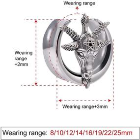 img 3 attached to COOEAR Body Jewelry: Stainless Steel Piercing Tunnels Stretchers for Women's Jewelry