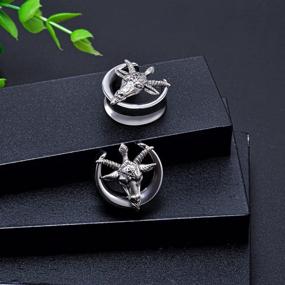 img 2 attached to COOEAR Body Jewelry: Stainless Steel Piercing Tunnels Stretchers for Women's Jewelry