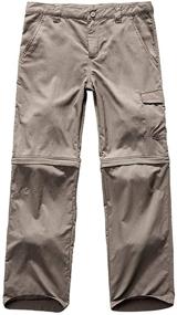 img 4 attached to Outdoor Convertible Camping Trousers Khaki XS