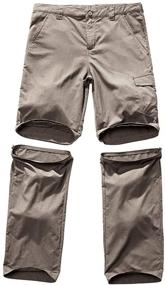 img 3 attached to Outdoor Convertible Camping Trousers Khaki XS