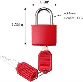 img 2 attached to 🔒 Secure Your Belongings with 6 Pcs Suitcase Locks - Multicolor Metal Padlocks for Luggage, School, and Gym with Keys