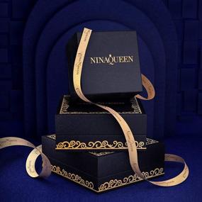img 1 attached to NINAQUEEN Стерлинговое серебряное браслет с змеиной цепью с эмалевым замком и ювелирным ящиком для подвесок, идеальный подарок