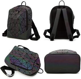 img 2 attached to Women's Geometric Luminous Handbags Purse - Top Handle Satchel Bags for Ladies