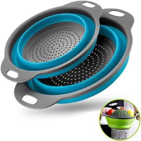 img 4 attached to Collapsible Colanders Extendable Draining Vegetable Kitchen & Dining