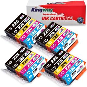 img 4 attached to 🖨️ High Quality 20-Pack Kingway Compatible Ink Cartridge Replacement for PIXMA MG5320 MG5220 MX882 Printers (PGI-225 CLI-226, 4 Black, 4 Cyan, 4 Magenta, 4 Yellow) - No Grey