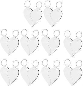 img 4 attached to 2021 Christmas Sublimation Blanks Keychains: MDF Board Heat Transfer Ornaments for DIY ID Tags - 20 Pieces