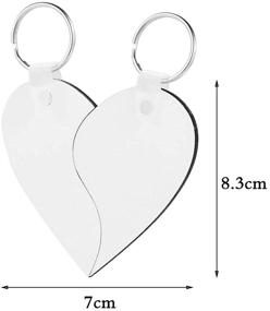 img 3 attached to 2021 Christmas Sublimation Blanks Keychains: MDF Board Heat Transfer Ornaments for DIY ID Tags - 20 Pieces