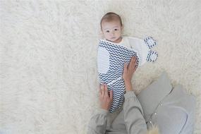 img 1 attached to 👶 Soft Cotton Swaddle Blanket Set of 4 for Infants, Boys, and Girls (0-3 Months) by BaeBae Goods: Adjustable Baby Swaddling Wrap