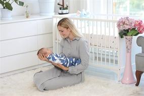 img 3 attached to 👶 Soft Cotton Swaddle Blanket Set of 4 for Infants, Boys, and Girls (0-3 Months) by BaeBae Goods: Adjustable Baby Swaddling Wrap