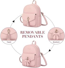 img 2 attached to 👜 ECOSUSI Bowknot Leather Bookbag Women's Handbags & Wallets in Fashion Backpacks