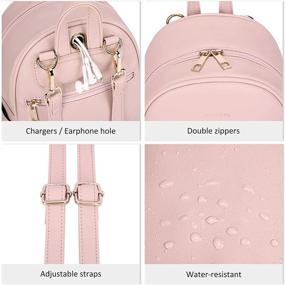 img 1 attached to 👜 ECOSUSI Bowknot Leather Bookbag Women's Handbags & Wallets in Fashion Backpacks