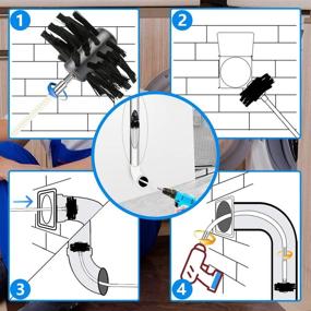 img 1 attached to 🗂️ Bluesea 12 Foot Dryer Vent Cleaning Kit: Lint Removal & Cleaning System with Bonus Drill Attachment