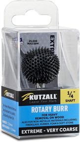 img 3 attached to 🪚 Kutzall Extreme Sphere Rotary Burr 1⁄4" Shaft, Very Coarse - Woodworking Attachment for Bosch, DeWalt, Milwaukee, Makita Tools - Tungsten Carbide Head, 1" Diameter