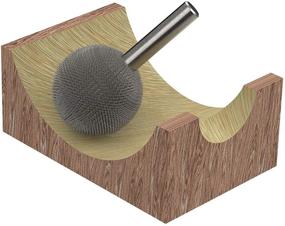 img 1 attached to 🪚 Kutzall Extreme Sphere Rotary Burr 1⁄4" Shaft, Very Coarse - Woodworking Attachment for Bosch, DeWalt, Milwaukee, Makita Tools - Tungsten Carbide Head, 1" Diameter