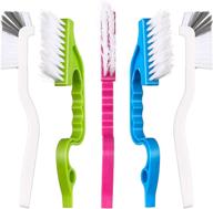 🧹 multipurpose cleaning kit: 5pcs handheld groove gap cleaning tools, 3pcs window track brushes, 2pcs dish scrub & grout brushes for kitchen, bathroom & household cleaning logo