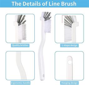 img 2 attached to 🧹 Multipurpose Cleaning Kit: 5Pcs Handheld Groove Gap Cleaning Tools, 3Pcs Window Track Brushes, 2Pcs Dish Scrub & Grout Brushes for Kitchen, Bathroom & Household Cleaning