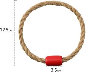 img 3 attached to 🎯 Premium OUTOSS Ring Toss Set: Perfect for Outdoor & Indoor Fun with Hemp Rope (10-Inch Size)