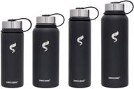 🥤 simple drink stainless steel insulated water bottle: reusable wide mouth metal flask for sports & travel - keeps drinks cold 24 hrs & hot 12 hrs! логотип