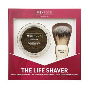 img 3 attached to 🪒 Men Rock Shaving Brush Set: Sandalwood Cream, Life Shaver Kit, Premium Cream and Brush, Comfortable Shave Gift Set