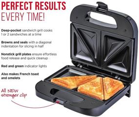 img 3 attached to 🥪 Chefman Electric Sandwich Maker: Non-Stick Griddle for Perfect Grilled Cheese - Dual Sandwich Capacity, Easy Clean, Cool Touch Handles