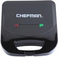 🥪 chefman electric sandwich maker: non-stick griddle for perfect grilled cheese - dual sandwich capacity, easy clean, cool touch handles логотип