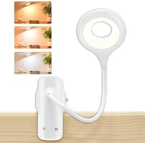 img 4 attached to 📖 CUHIOY LED Reading Light: 28 LED Bed Reading Lights with 9 Settings Clip On Lamp, USB Rechargeable & Flexible Neck - Perfect for Bed Headboard and Desk