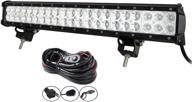 willpower 20 inch 126w spot flood combo led work light bar: ultimate lighting solution for trucks, cars, atv, suv - wiring harness kit included! logo