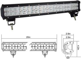 img 3 attached to Willpower 20 Inch 126W Spot Flood Combo LED Work Light Bar: Ultimate Lighting Solution for Trucks, Cars, ATV, SUV - Wiring Harness Kit Included!