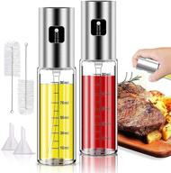 🌿 versatile olive oil sprayer 2-pack for air fryer, kitchen glass bottle mister - refillable spray oil dispenser, vinegar spritzer for bbq, salad, baking, roasting, grilling logo