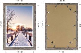 img 1 attached to 🖼️ NUOLAN Rustic Wood Pattern Picture Frame Set - 13x19 Size