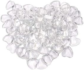 img 4 attached to ✨ MD Trade - Pack of 100 Heart Shape Clear Glass Cabochons Tiles for Photo Pendant Craft Jewelry Making (25mm) - Transparent Glass Cameo