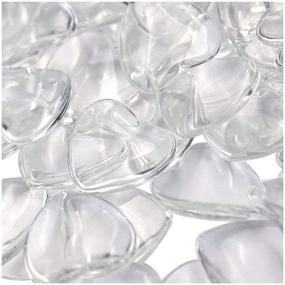 img 1 attached to ✨ MD Trade - Pack of 100 Heart Shape Clear Glass Cabochons Tiles for Photo Pendant Craft Jewelry Making (25mm) - Transparent Glass Cameo