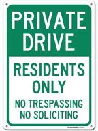 🔒 secure your privacy: private residents trespassing soliciting sign logo