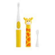 nuby giraffe electric toothbrush: dental care with a fun animal character! logo