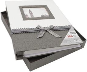 img 3 attached to 📷 ZZKOKO Grey Photo Album 5x7 - Holds 200 Horizontal 5by7 Photos - Perfect Wedding and Family Album - Ideal Valentines Day Gift for Parents