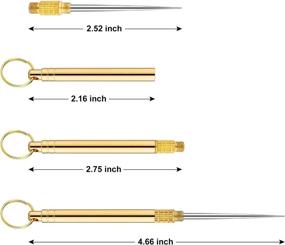 img 3 attached to BEATURE Portable Titanium Toothpicks Telescopic: The Ultimate Dental Companion for On-the-Go Oral Care