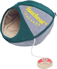 img 1 attached to 🐱 Touchcat Saucer Oval Collapsible Cat Bed House with Walk-Through Design and Interactive Play Toy