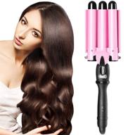 🔥 тройной плойка для волос "3 barrel curling iron hair curler waver" 14x3 дюйма, баррель 25 мм, с регулировкой температуры - плойка для создания локонов на любые типы волос. логотип