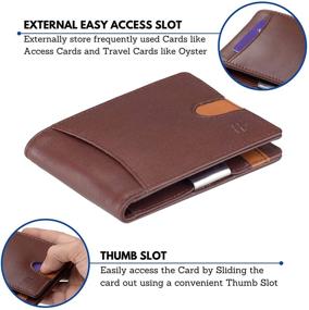 img 2 attached to FB Mens Wallet Leather Minimalist Men's Accessories