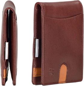 img 4 attached to FB Mens Wallet Leather Minimalist Men's Accessories