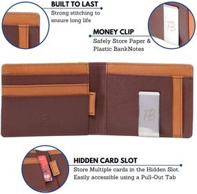 img 1 attached to FB Mens Wallet Leather Minimalist Men's Accessories