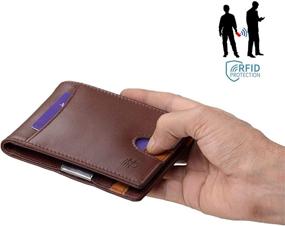 img 3 attached to FB Mens Wallet Leather Minimalist Men's Accessories