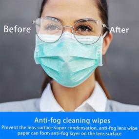 img 3 attached to 👓 ALWAYSUV Anti Fog Cleaning Wipes for Glasses - Pre-Moistened & Individually Wrapped Cleaning Wipes for Eyeglasses, Camera Screens, Lenses, Goggles, Phones, Laptops - Pack of 100