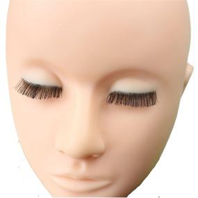 img 3 attached to Dreambeauty Soft Vinyl Mannequin Face with Eyelashes for Makeup Practice