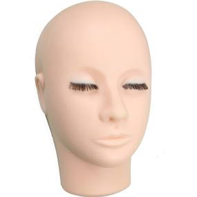 img 1 attached to Dreambeauty Soft Vinyl Mannequin Face with Eyelashes for Makeup Practice