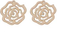 🌹 luoem 10pcs hollow rose flower wooden cutouts - mini slices for patchwork diy handmade crafts, valentine's day, wedding party décor - anniversary hanging decoration logo